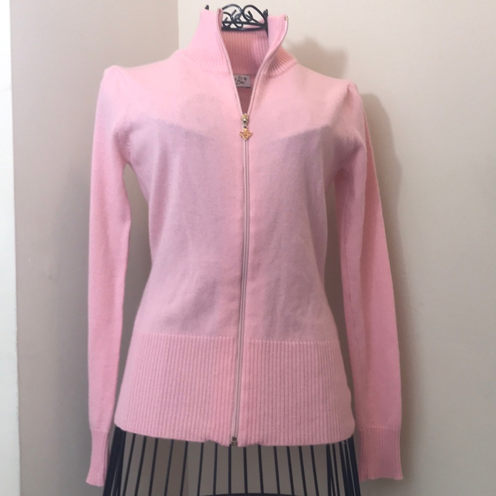 Birdie & Bee Cashmere Sweater Faux Shirt Size XS